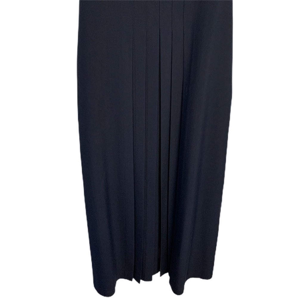 Vintage Maternity Dress Navy Blue Adjustable Waist - Picture 8 of 8